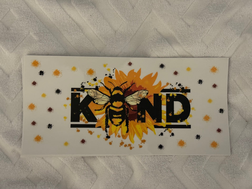 UV DTF - Bee Kind - 16oz Libby Can