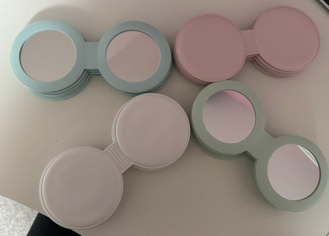 pvc compact mirrors - various colours