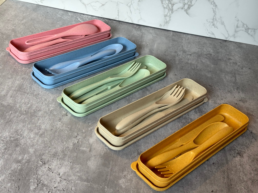 Wheat Straw Cutlery sets - Various Colours