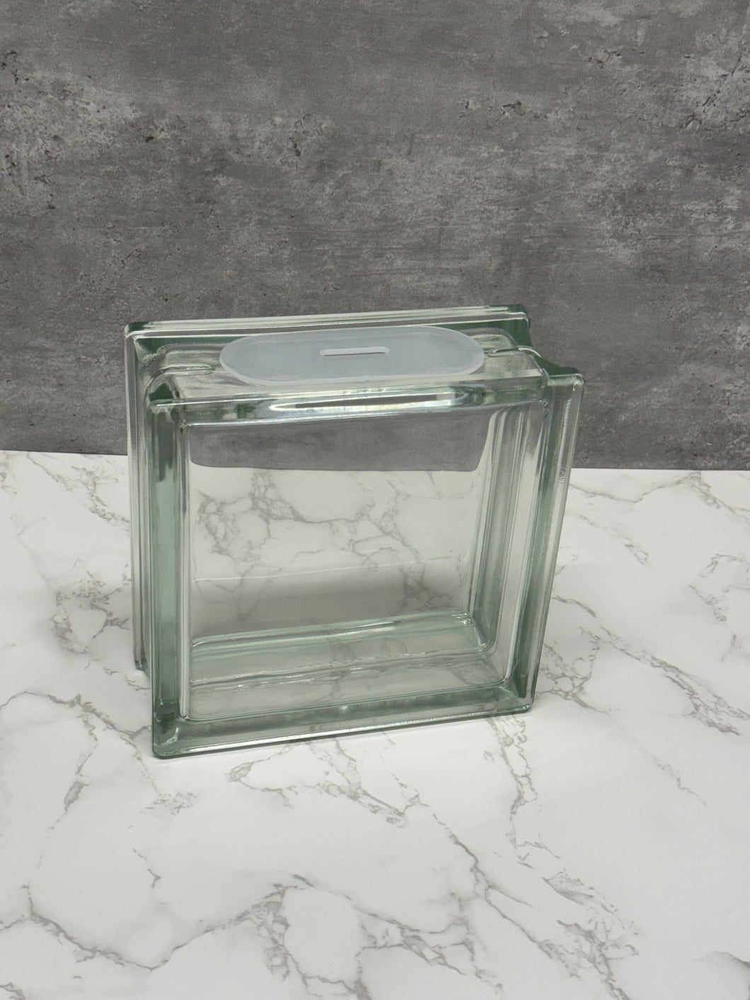 Heavy Glass Money box - 19cm square