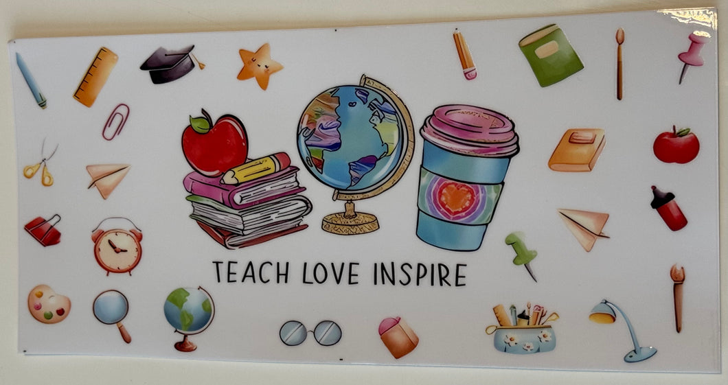 UV DTF - Teach Love Inspire - 16oz Libby Can