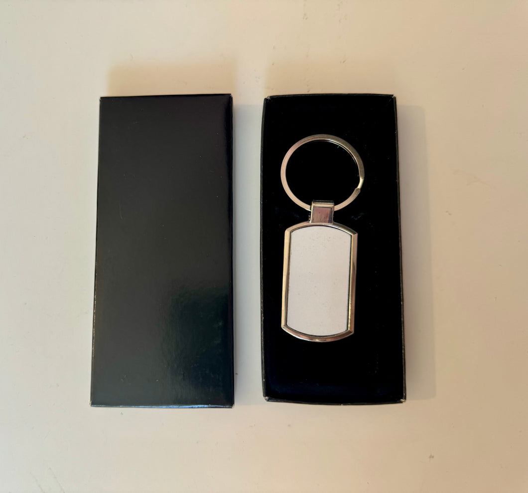 Sublimation Oblong Metal keychain