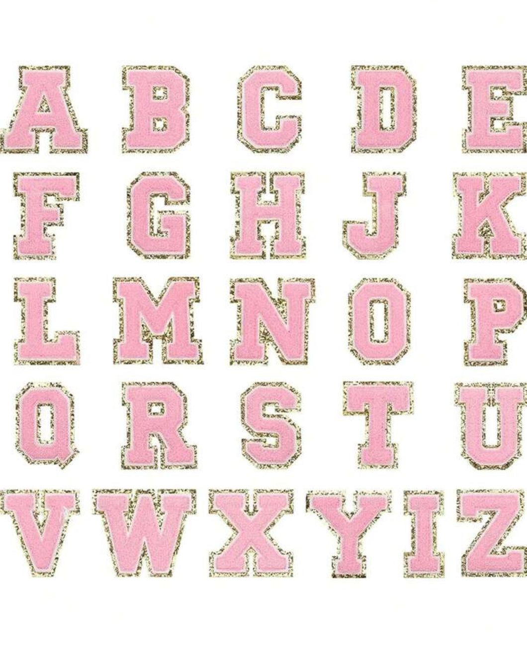 Chenille Alphabet letter Pink