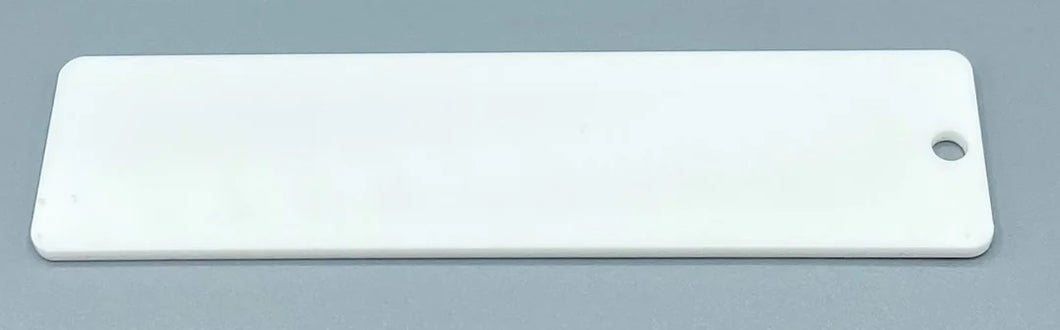 Sublimation White Acrylic Bookmark with hole - 3mm thick