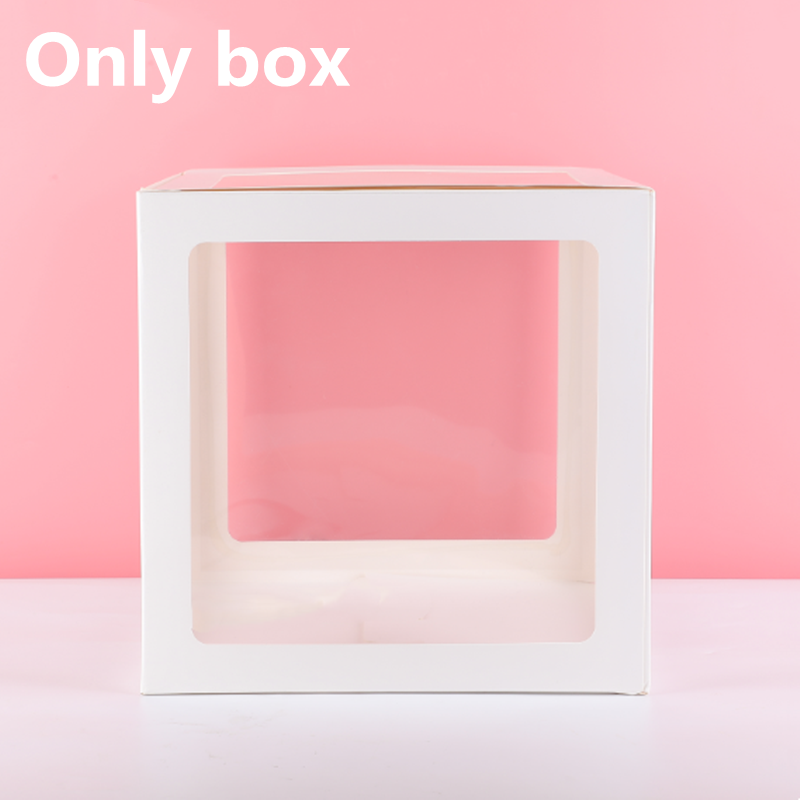 Clear window decoration box - white